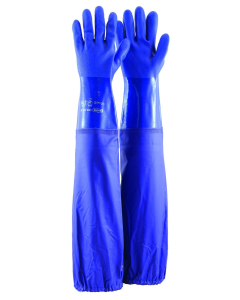 PVC Hanske Blå 65cm med lang mansjett 12par/bnt 550.30 B