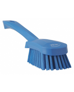Vikan håndbørste med kort skaft medium 245mm blå 41903