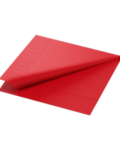 Servietter 33x33cm 3-lag Rød 125stk/pak 8pak/krt 126087 B
